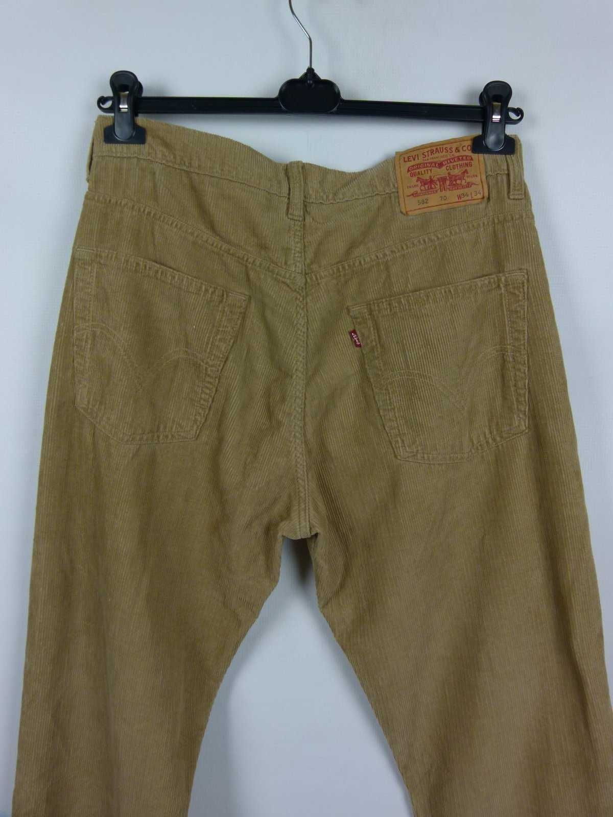 Levis 582 spodnie sztruks straight W34 L34