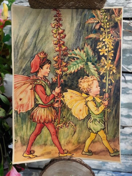 Retro Vintage - Flower Fairy/Harajuku Art - plakat papierowy (A3)