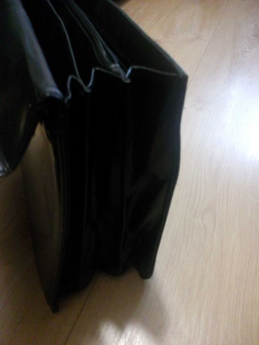 Teczka aktówka męska z ekoskóry, czarna