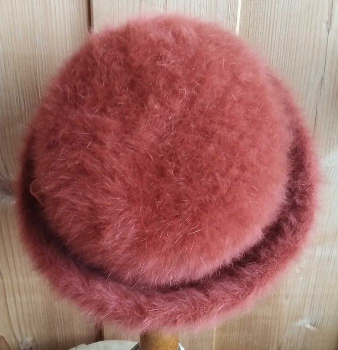 rudy/karmelowy  Kapelusz/bucket ANGORA j.nowy made in Poland r.55