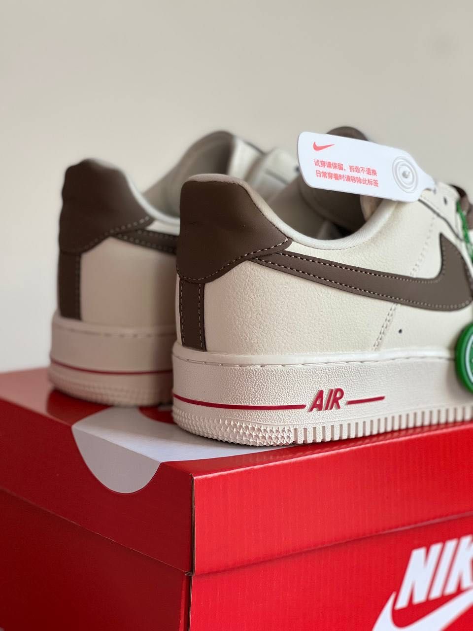 Мужские кроссовки Nike Air Force 1 Low 'White/Ale Brown' Размеры 40-45