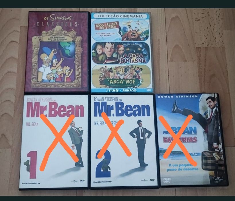 DVDs Diversos ( Mr. Bean, Simpsons e etc.)