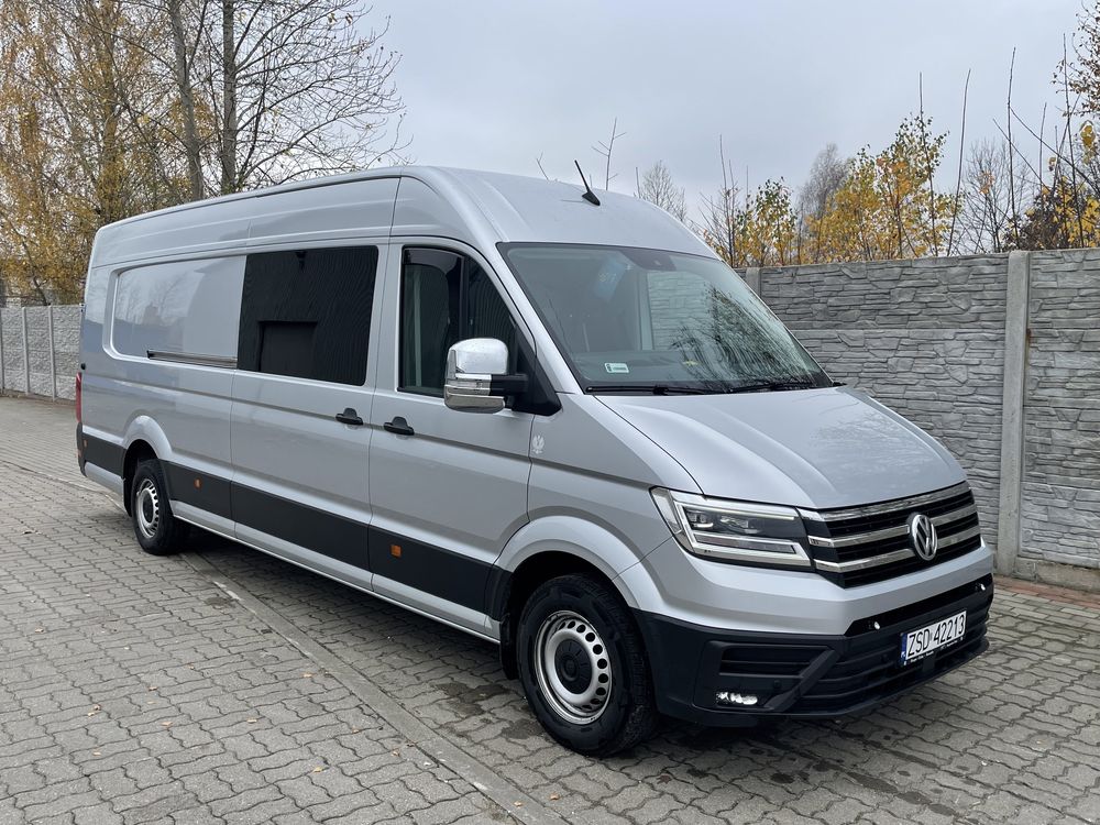 VW Crafter 180KM Automat L5H2 - brygadowy 3osobowy , full opcja !