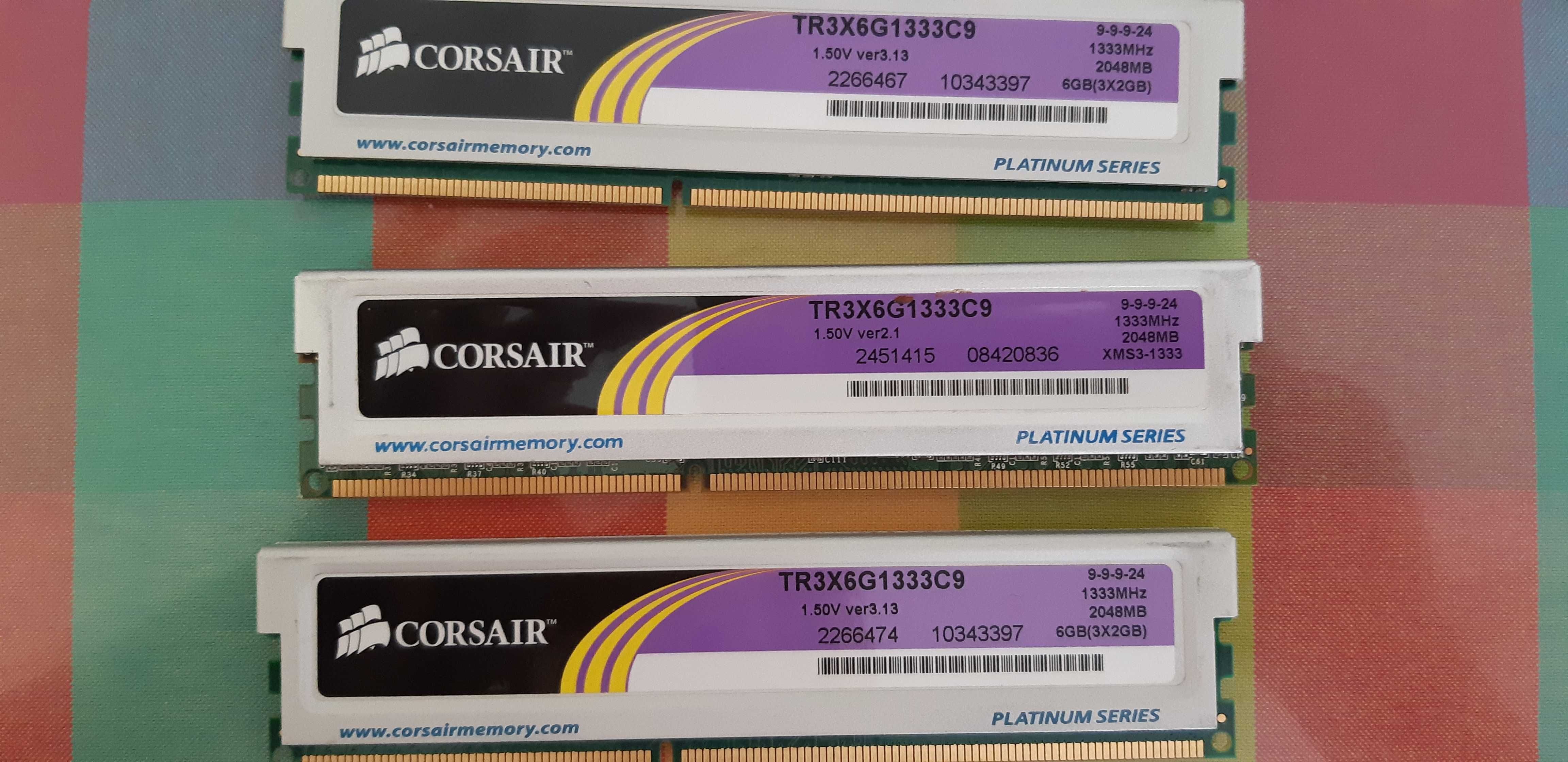 Pamięć RAM Corsair XMS3 DDR3 6GB (3x2 GB) 1333MHz