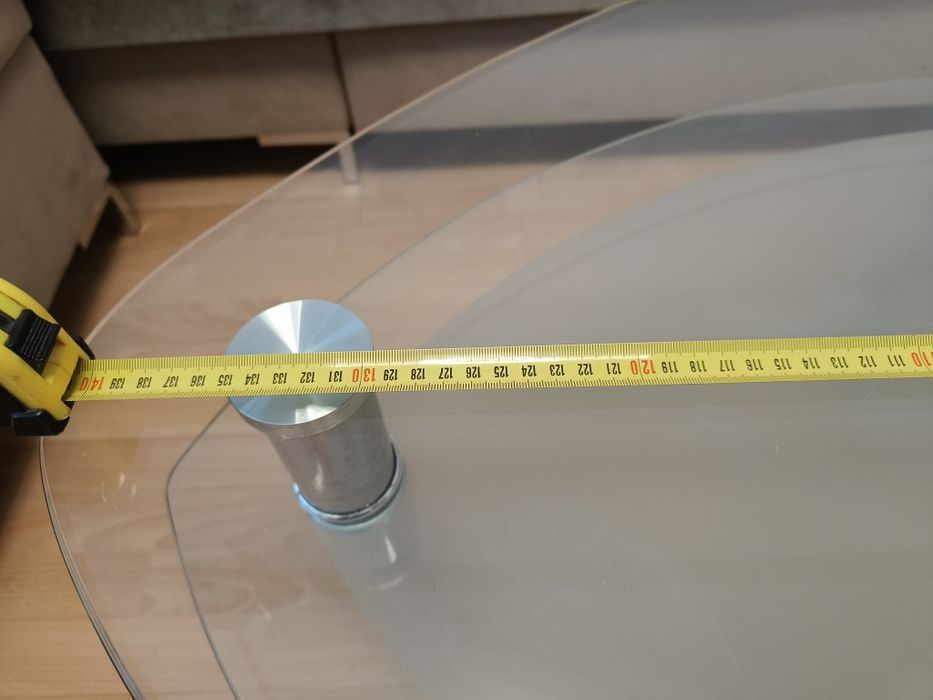 Stolik szklany, rozkładany