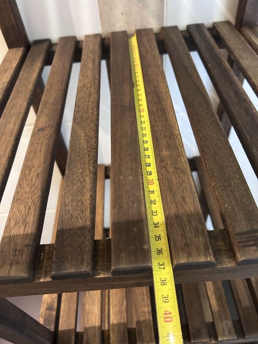 Estante movel alto madeira ripas 6 prateleiras iKEA