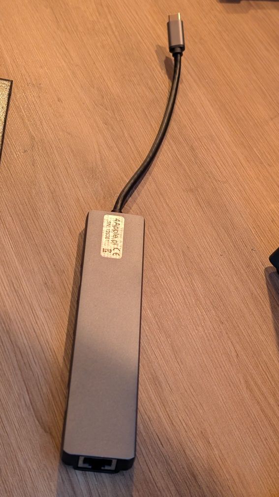 Hub adapter USB C dongle 8w1 display port 8k 144Hz RJ45