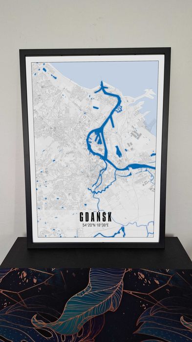 Mapy Plakaty - Warszawa Kraków Poznań Gdańsk Wrocław - Format B2