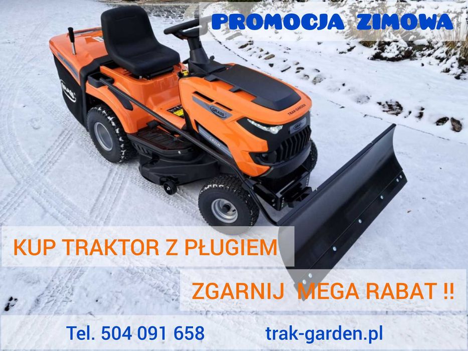 OKAZJA ZIMOWA nowy traktorek kosiarka GRASS GR 102H z pługiem śnieżnym