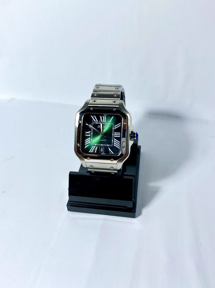 Zegarek automatyczny Seiko mod santos zieleń butelkowa  nh35 tanio!!