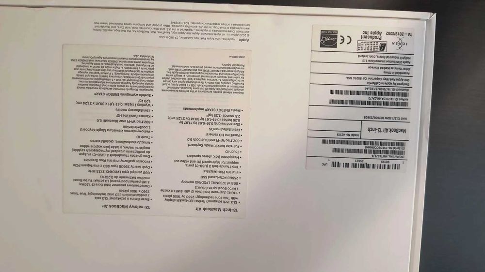 Laptop Apple Macbook Air A2179 13,3” 8/256Gb 2020r Rose Gold