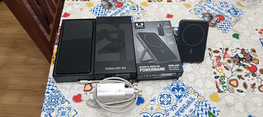 Samsung Galaxy S21+ 5G – 128GB | Carregador  + Powerbank Wireless 20 w