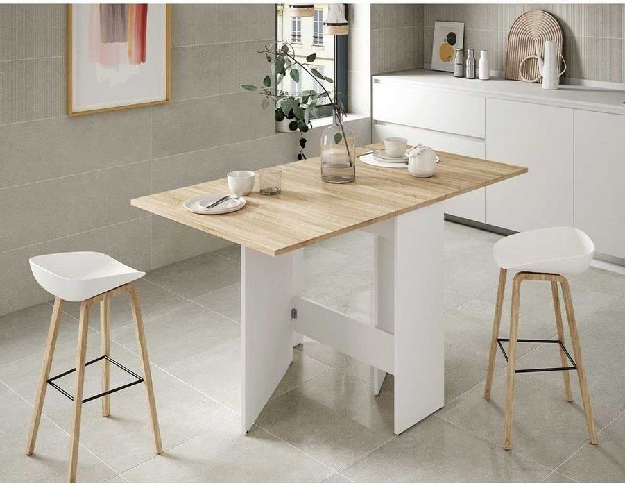 Mesa desdobrável e extensível cozinha, jantar e apoio 78 x 77 x 56 cm