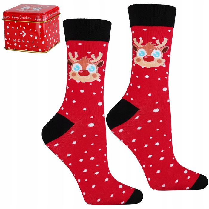 Świąteczne Skarpetki Prezent Skarpety W Ozdobnym Pudełku Moraj 38-43