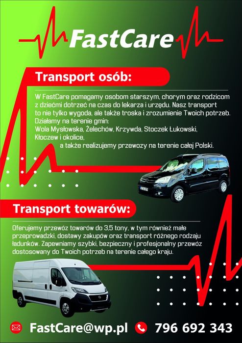 Uslugi transportowe osób i towarów do 3.5 t