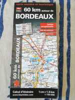 60 km à volta de Bordeaux - carte routiere et touristique
