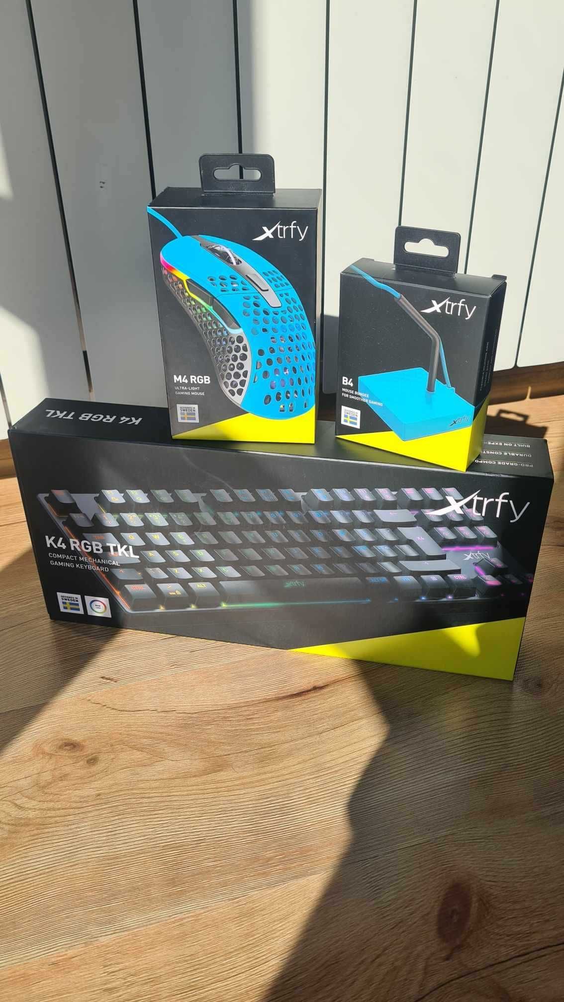 Klawiatura Xtrfy + mysz + bungee