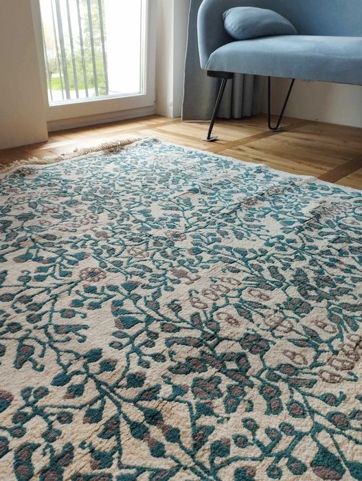 Oryginalny tkany dywan Tunezja 235 x 167 cm splot 20x20 Certyfikat