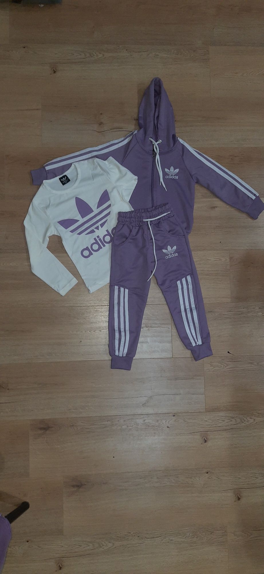 Nowy dres adidas fioletowy