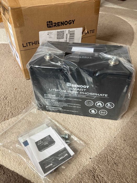 Renogy Smart LifePo4 12v 100Ah bateria akumulator NOWY