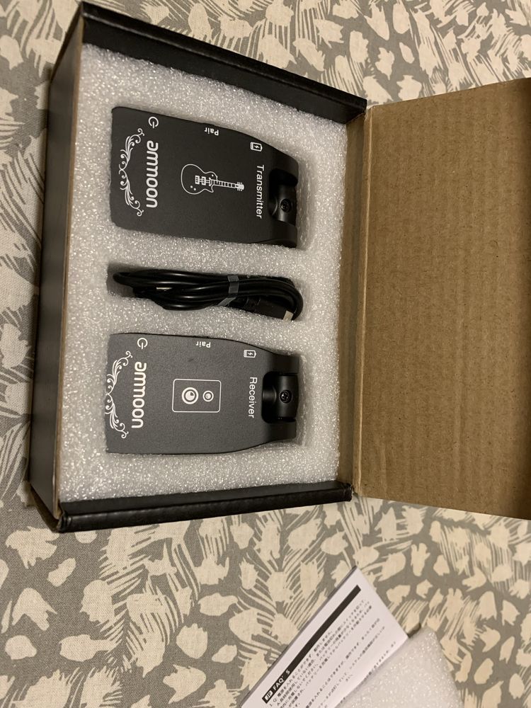 Transmissor e recetor áudio wireless, recarregável