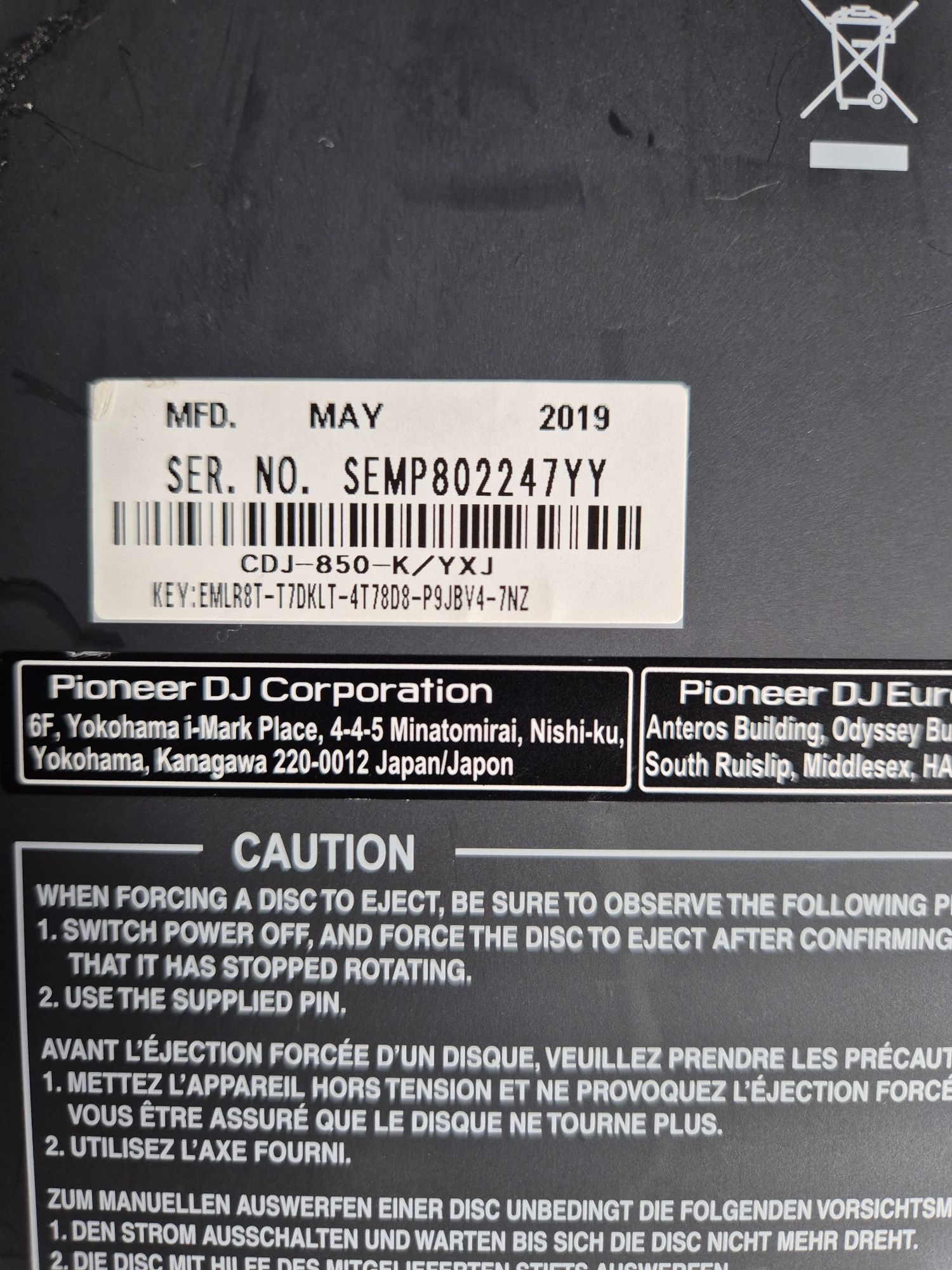 Odtwarzacz Pioneer cdj 850.