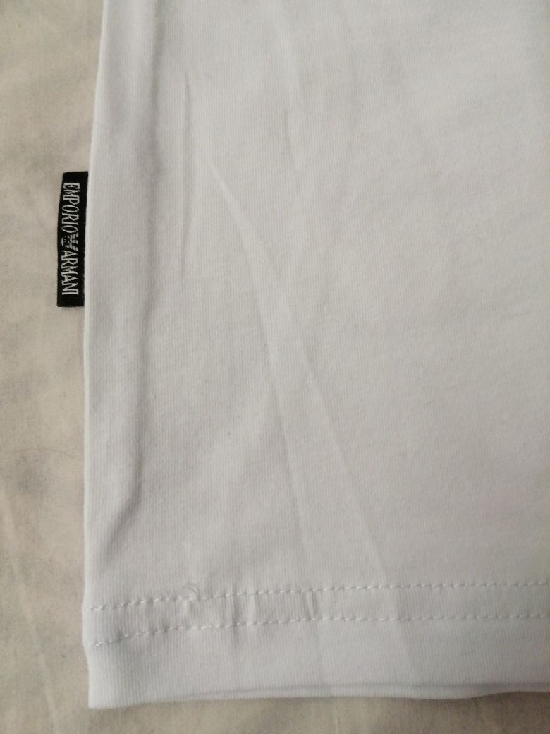 NOWA męska koszulka Emporio Armani t-shirt EA bluzka biała L