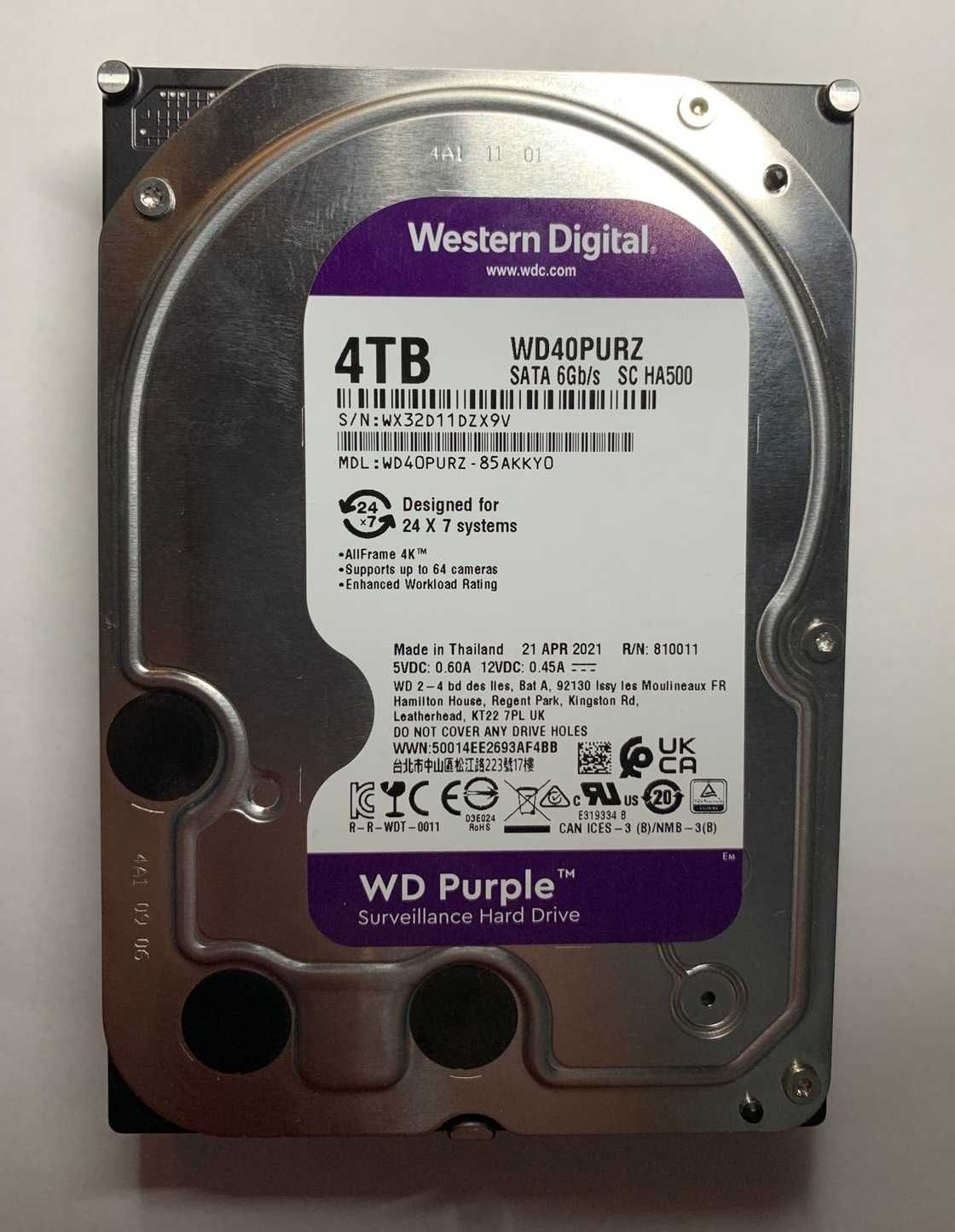 Жорсткий диск WD Purple (WD40PURZ)