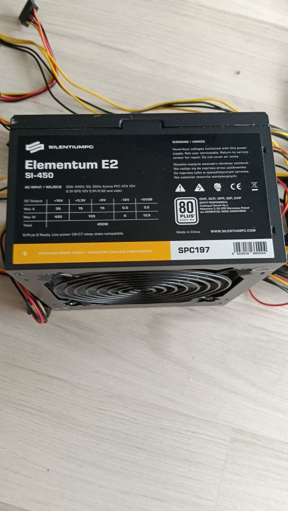 Zasilacz  silentiumpc elementem E2 sl 450w