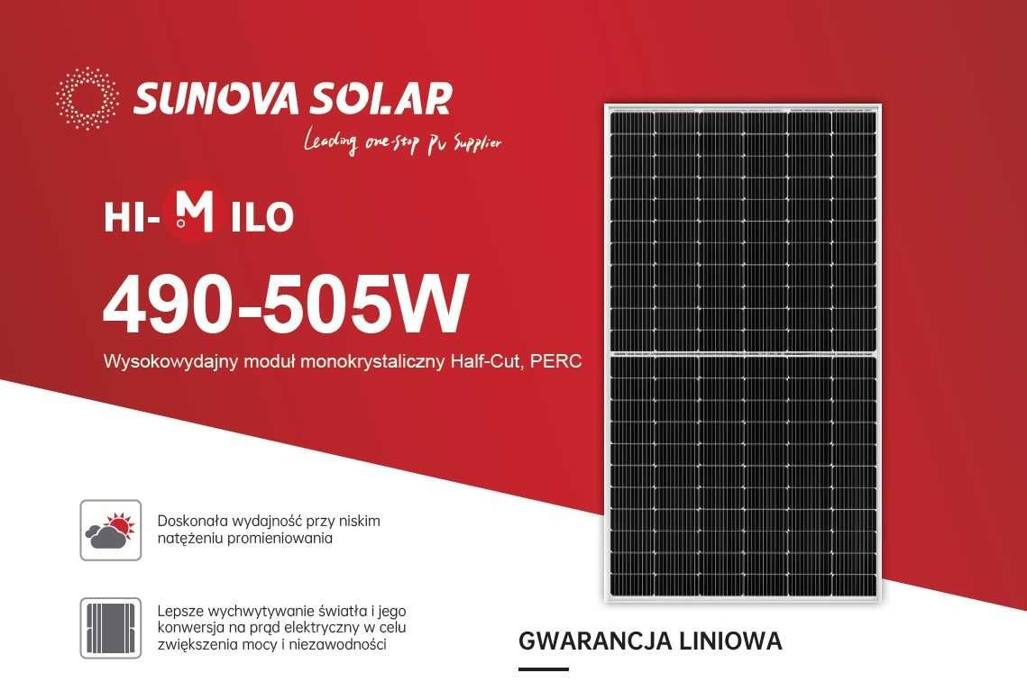 Moduły Fotowoltaiczne panele Fotowoltaiczne Sunova Solar 505Wp