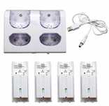 or 4x2800mAh bateria USB kabel do WII / WII u B03C