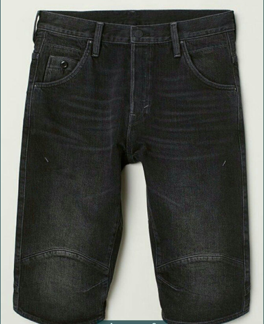 H&M р.58-60 талия 112-114см шорты бриджи черные мужские