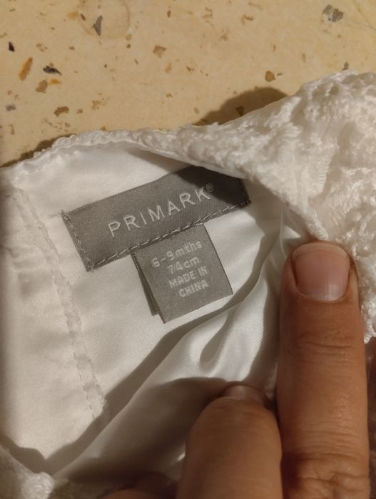 Sukienka 74 chrzest Primark 6-9 miesięcy