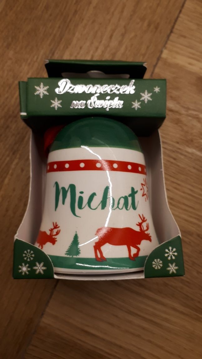 Imienny ceramiczny dzwonek Michał