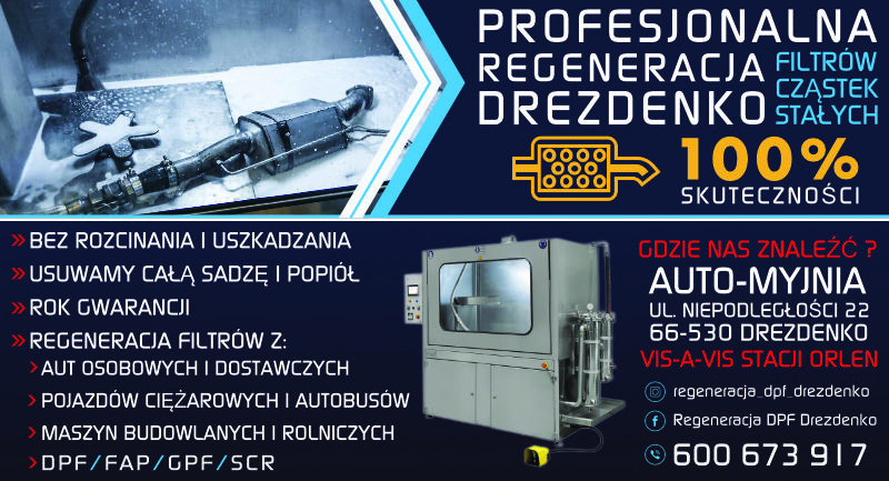 Regeneracja DPF / filtrów cząstek stałych Krzyż Wielkopolski