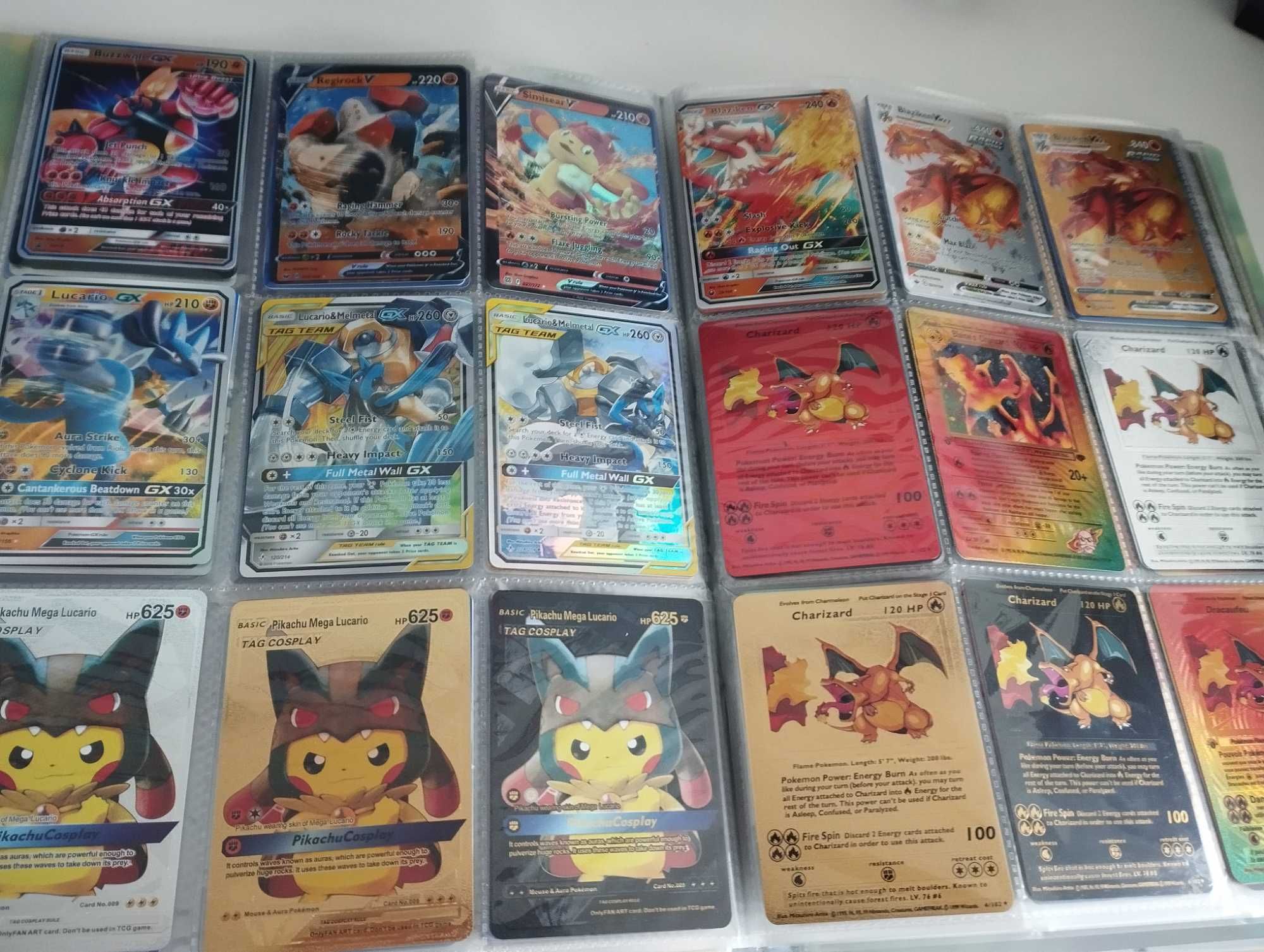 512 unikatowych kart foil POKEMON każda inna + 2 albumy komplet zestaw