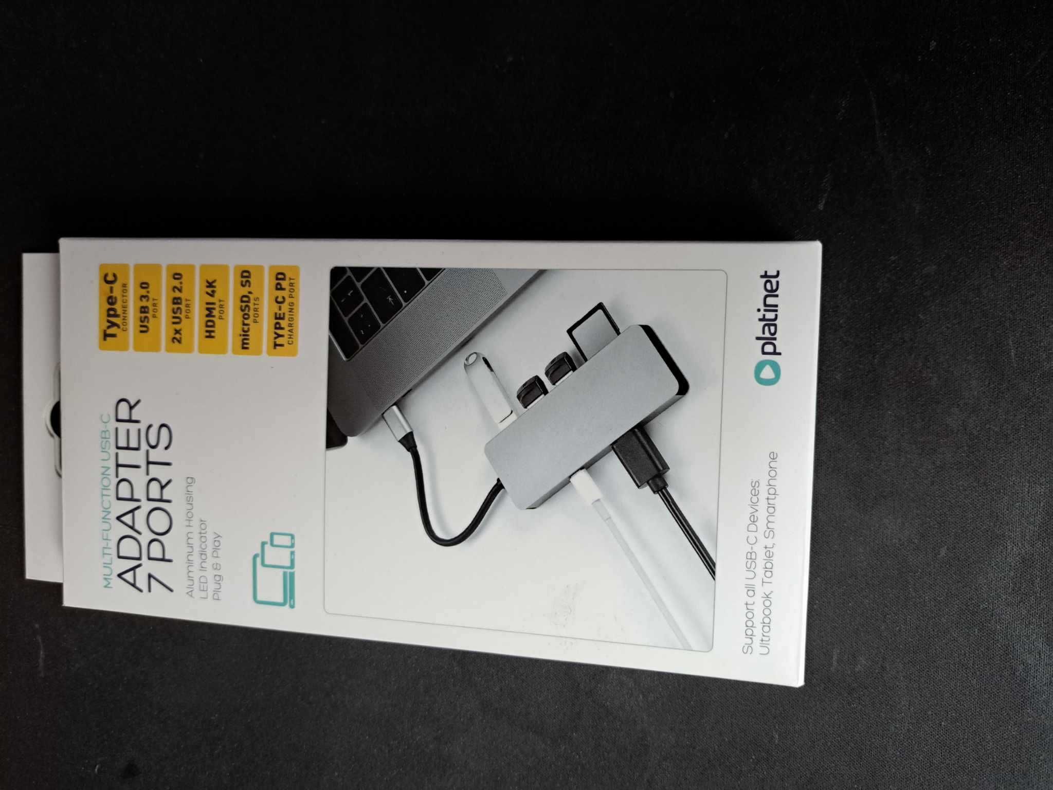 PLATINET 7-portowy adapter ze złączem USB Type-C PMMA9822