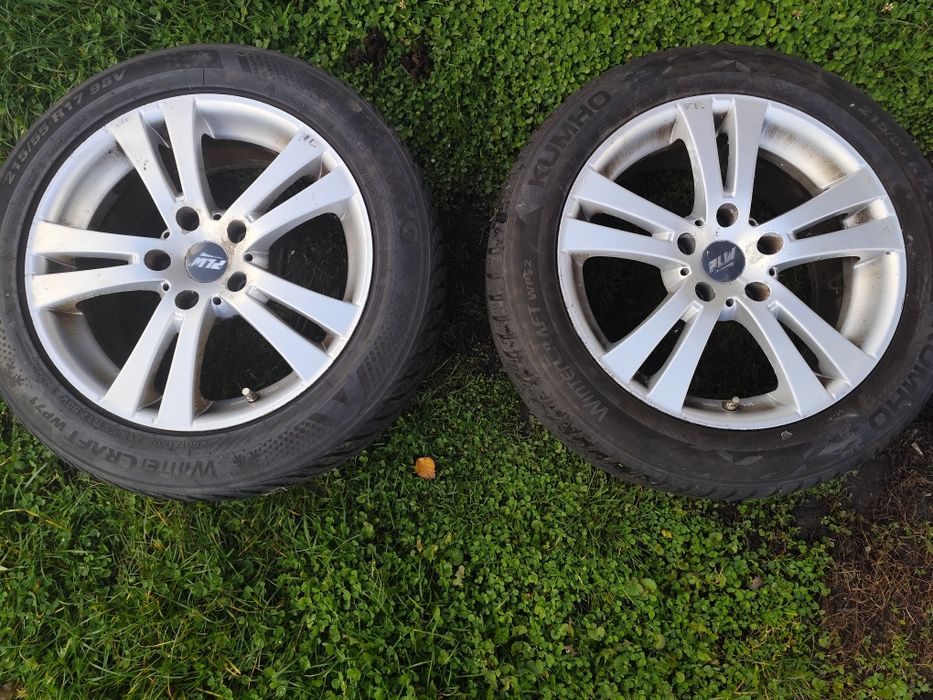 Felgi aluminiowe 17" 5x120 4 sztuki z oponami zimowymi 215/55