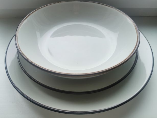 Набор керамических тарелок Actuel. Суровые 6шт, 21 и 27 см по 6шт.