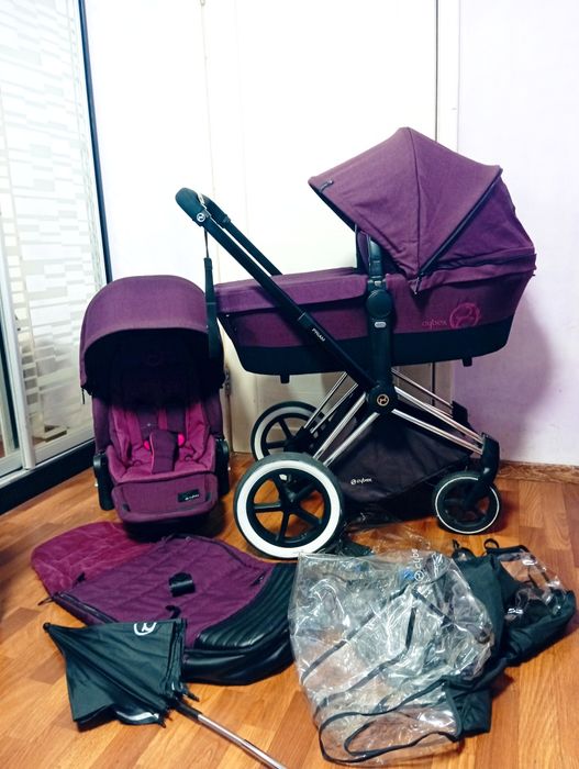 Только до завтра 10600!Коляска Cybex Priam 2в1 + аксессуары