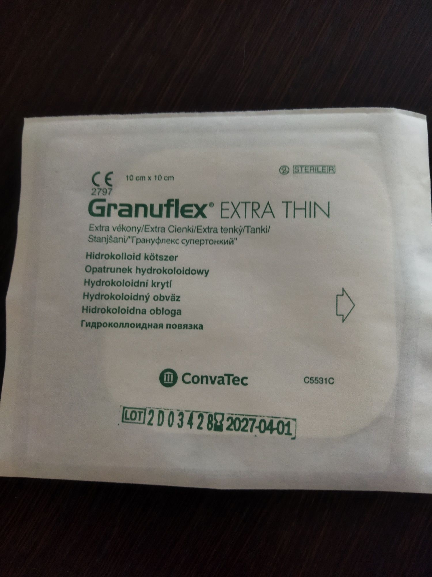 Opatrunek hydrokoloidowy GranuFlex Extra Thin, Hydrocoll