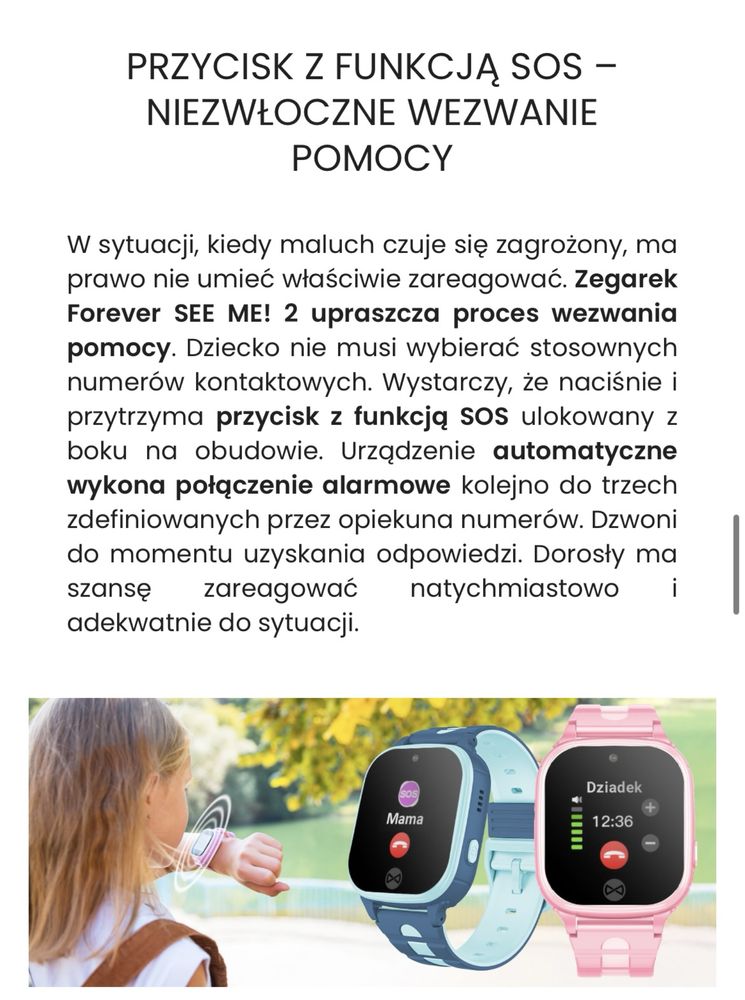 Smartwatch forever-see-me2-kw-310 różowy/