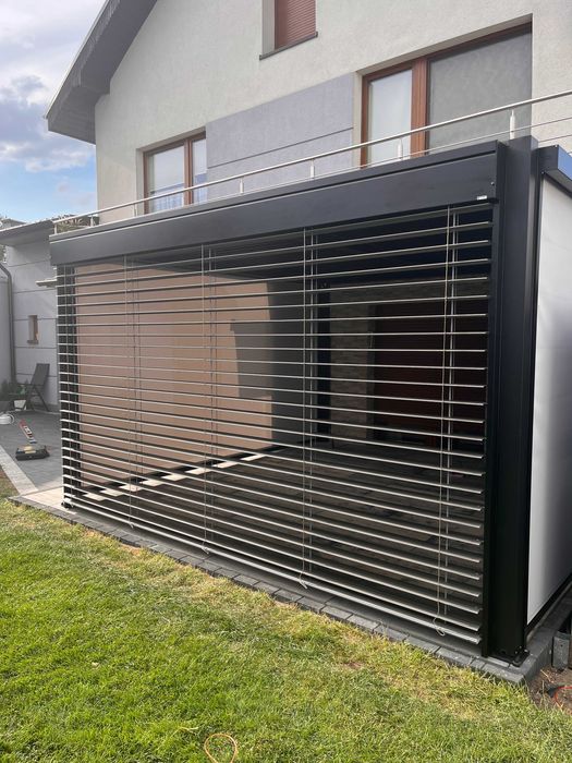 Pergola aluminiowa lamelowa bioklimatyczna altana ogrodowa 4x4 400x400