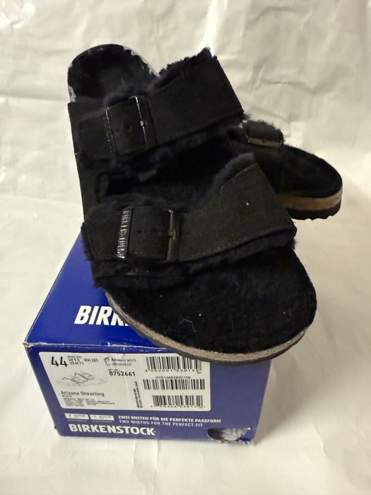 Birkenstock Arizona VL Shearling Black skóra zamszowa 44