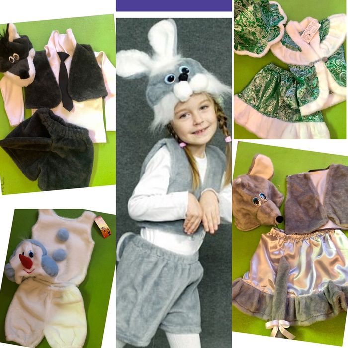 Новорічний костюм прокат 250 грн. вовк зайчик елочка снеговик мышка