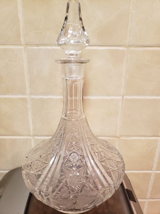 Большая винтажная хрустальная ваза, Графин