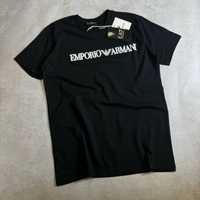 NEW COLLECTION! Чоловіча футболка Emporio Armani в чорному кольорі