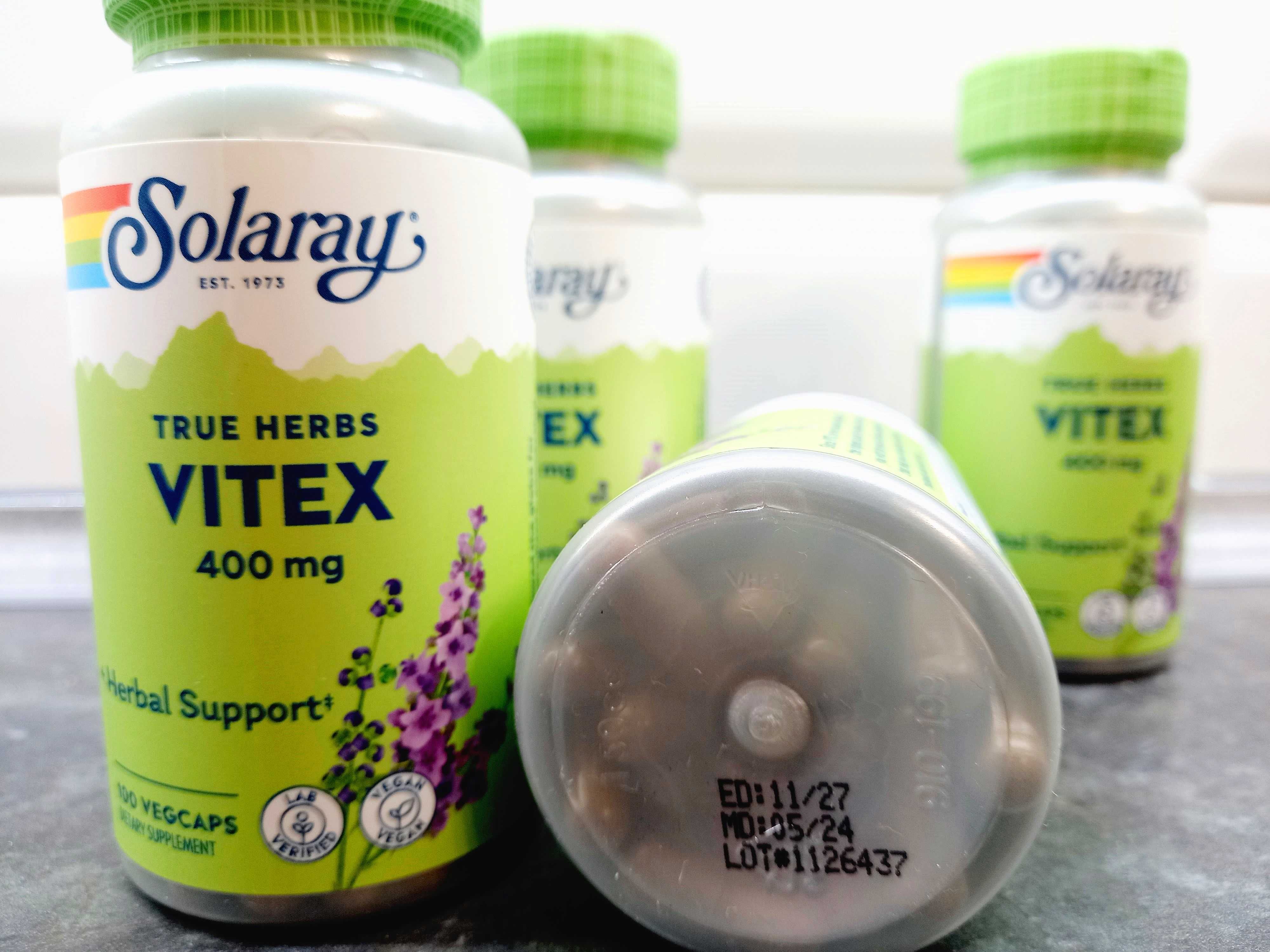 Solaray, Vitex 400 мг (100 капс.), прутняк, витекс, вітекс