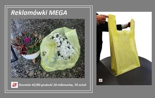 reklamówki na kwiaty chryzantemy 70 sztuk duże MEGA szybka wysyłka