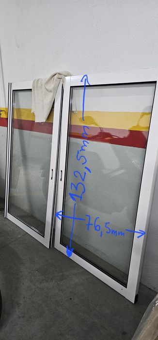 Janelas de alumínio branco vídro duplo